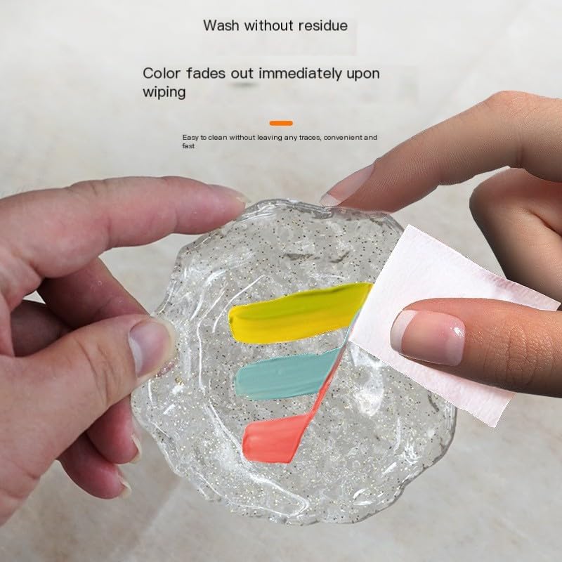 Nail Art Palette Nail Mixing Palette Polish Color Mixing Plate Pearl Edge Nail Holder Display Board Cloud Shape for Nail Art Nail Tip Holder Nail Art Display (Pearl-blue)