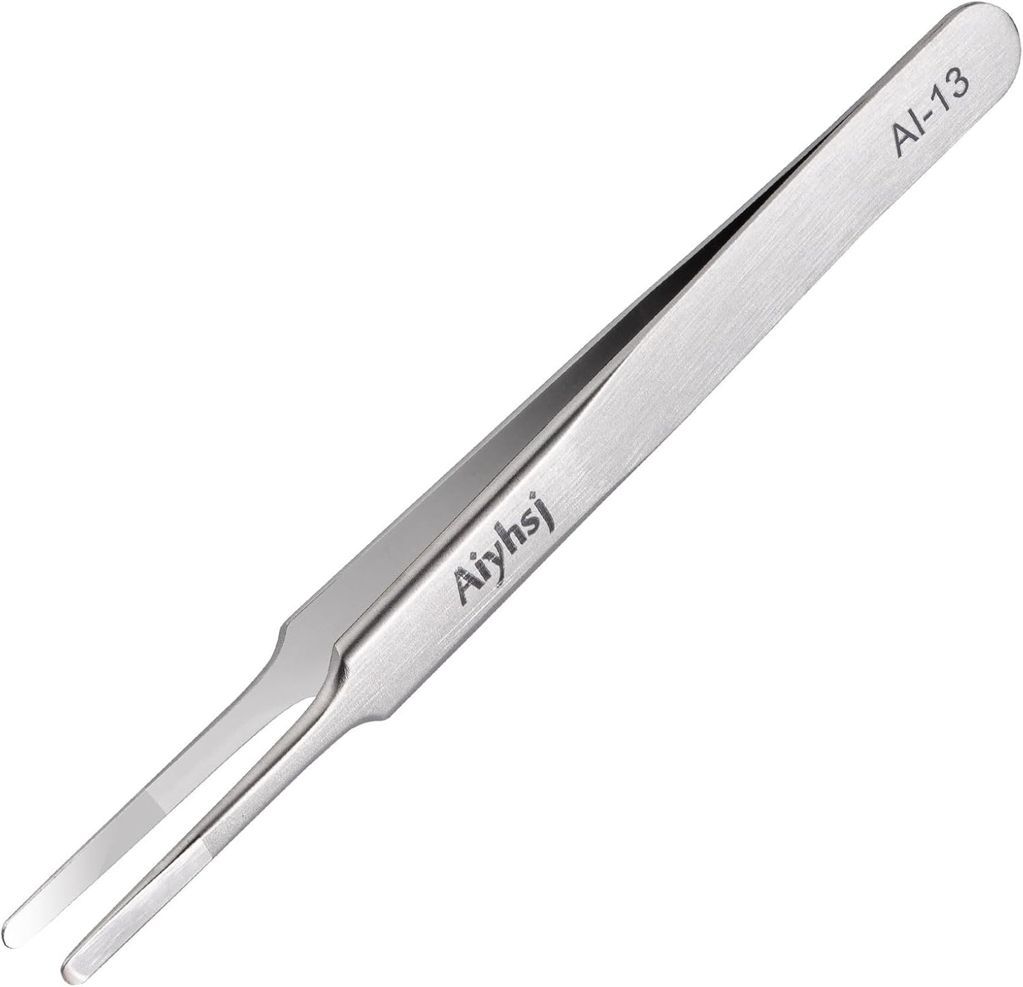 Precision Tweezer, Upgraded Professional Flat Tip Round, High-end Stainless Steel Tweezers for Craft, Electronics, Laboratory Work, Also Great Precision for Hair and Ingrown Hair Removal