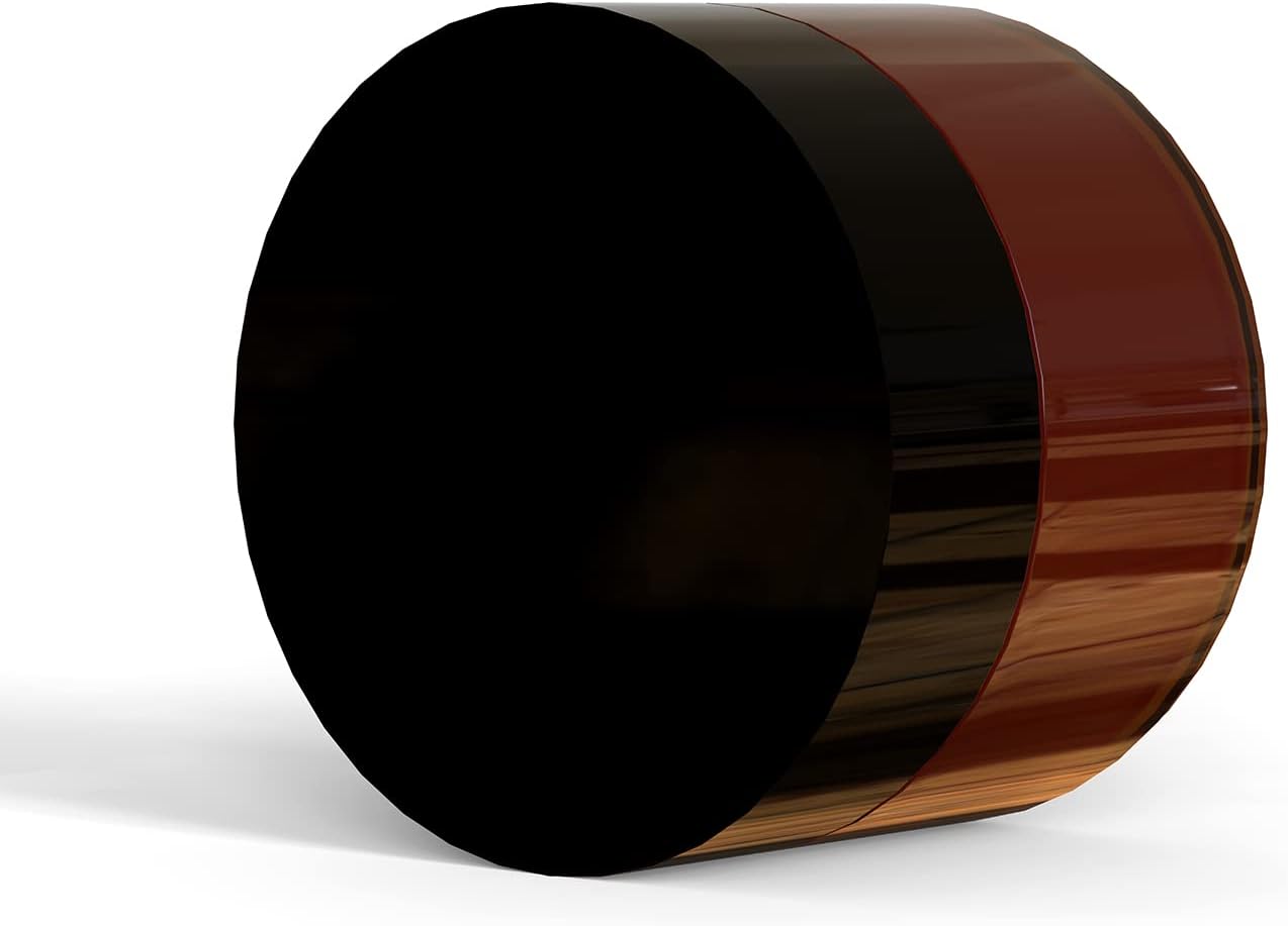 1 oz Amber Plastic Cosmetic Jars Leak Proof Container with Black Lid for Cream, Lotion, Powder, ointment, Beauty Products etc, 12 Pcs.