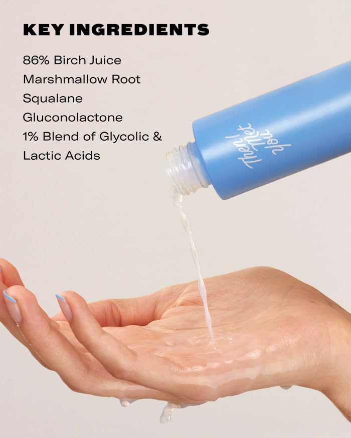 Then I Met You Birch Milk Refining Toner, Exfoliating & Hydrating Face Toner with Birch Juice, AHAs & PHAs, Vegan & Clean Skincare, 3.38 oz