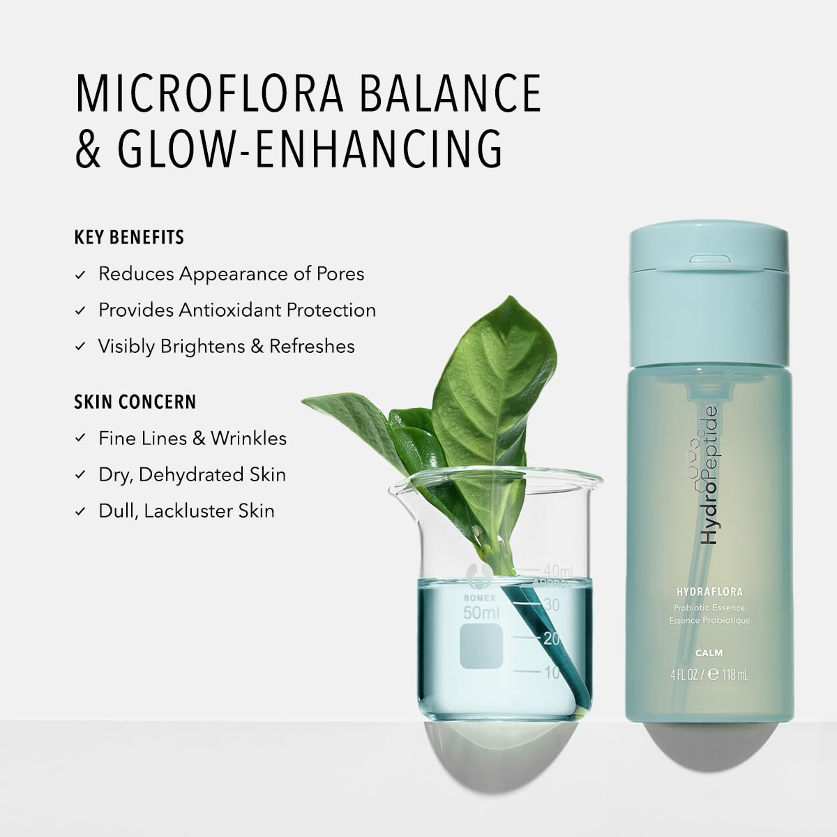 HydroPeptide HydraFlora, Probiotic Toner Essence, Balances, and Better Skin, 4 Ounce