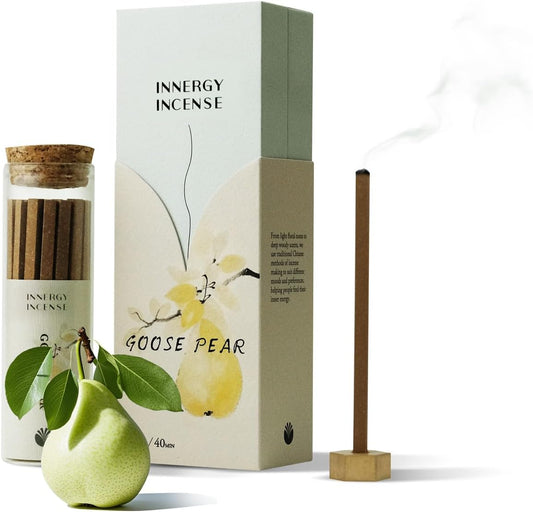 Yoga & Relaxation - Innergy Goose Pear Incense Sticks, Natural Fruity-Herbal Blend Yoga Incense