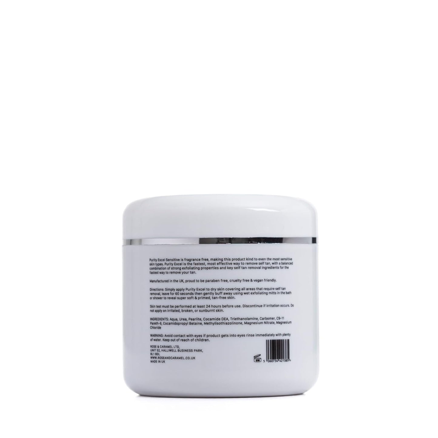 Rose & Caramel Purity Excel Sensitive 60 Second Miracle Express Self Tan Remover & Kind To Skin, Fragrance Free Tan Eraser 14.89 Fl Oz (440ml)