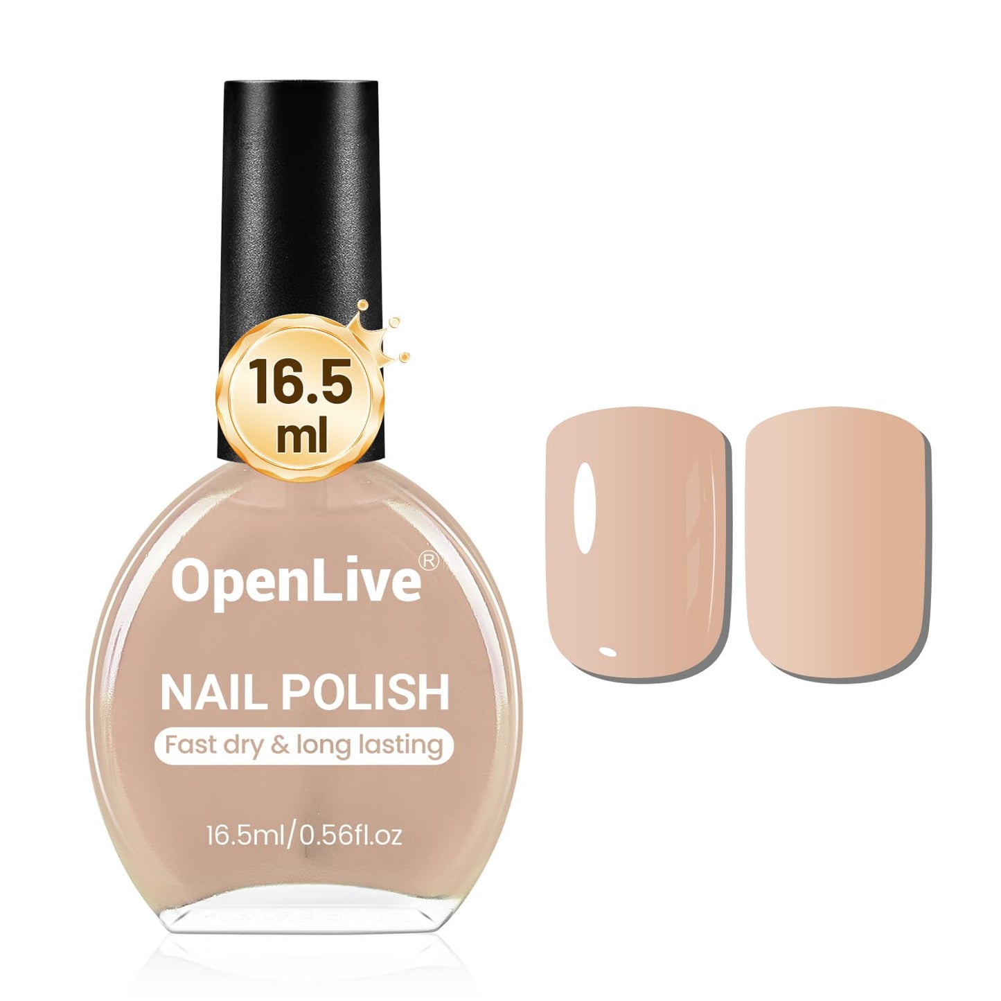 16.5ml Nude Pink Nail Polish Large Volume Quick Drying Light Pink Nail Polish, Fast Drying and Long Lasting Color Nail Art DIY Home Manicure Gift for Women