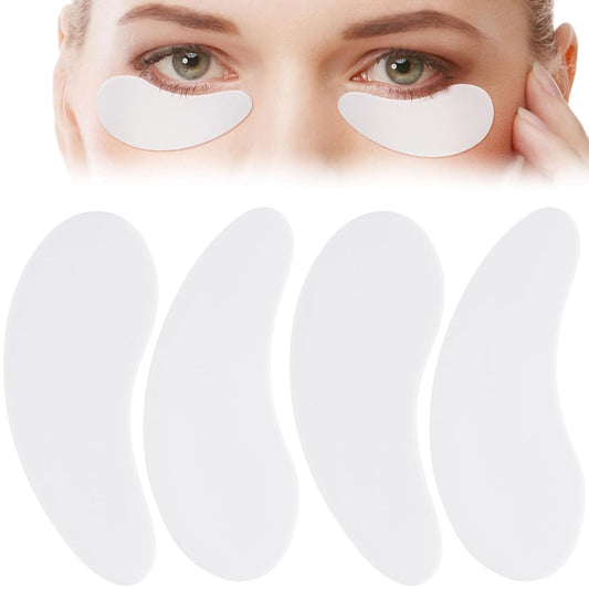 Under Eye Patches 2 Pairs, Silicone Reusable Eye Patches, Under Eye Mask for Skin Care Effect to Reduce Wrinkles and Fine Lines (White)