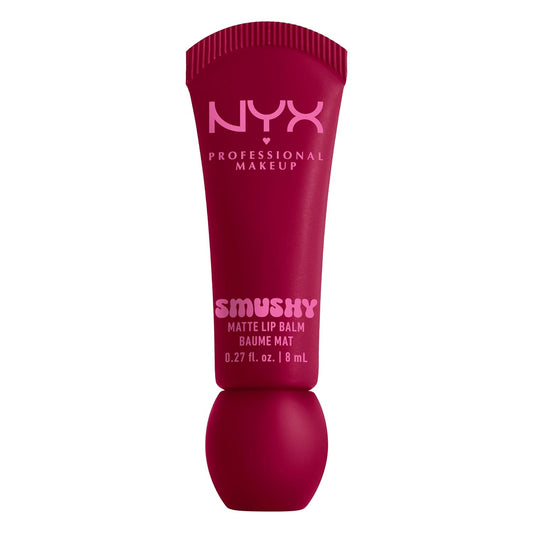 NYX PROFESSIONAL MAKEUP Smushy Matte Lip Balm, Tinted Lip Moisturizer with Soft, Matte Finish - Squeeze N' Sizzle (Cherry Red)