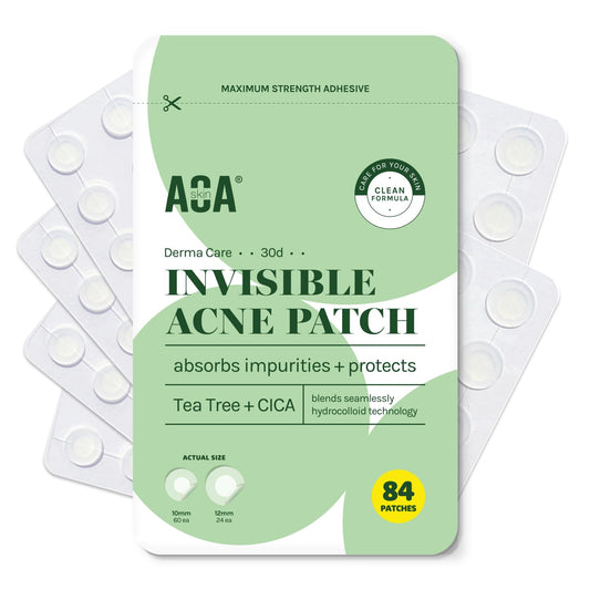 AOA Studio Absorbing Cover Healing Invisible Acne Patch Blemish Spot, Treatment, Facial Acne Patch Vegan, Cruelty Free, Hydrocolloid, Two Sizes 10mm 12mm (Total 84 Counts)