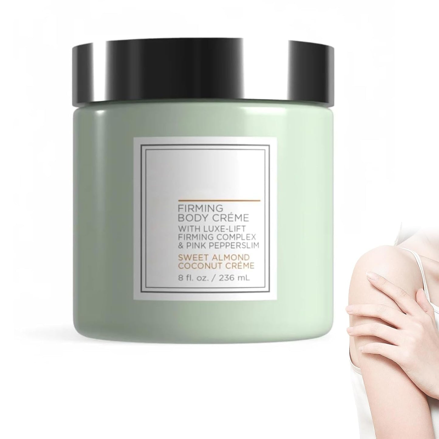 Champagne Lift Body Creme,lift firming body creme, with Luxe-Lift Firming Complex & Pink Pepperslim,Deep Hydration & Smoothing, Hydrates Dry Skin Arms & Legs(Sweet Almond Coconut)