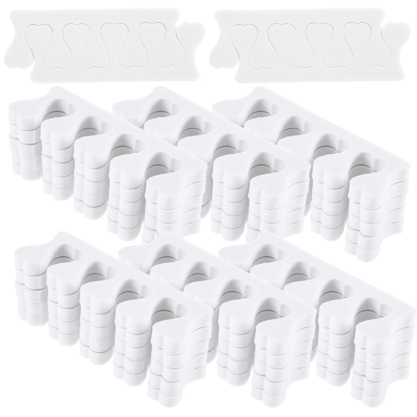 400 PcsToe Separators Pedicure Tool Kit Soft Toe Spacers for Pedicures Spreaders Finger Dividers for Women Men Feet Nail Toenails Art Painting Polish Spa(White)