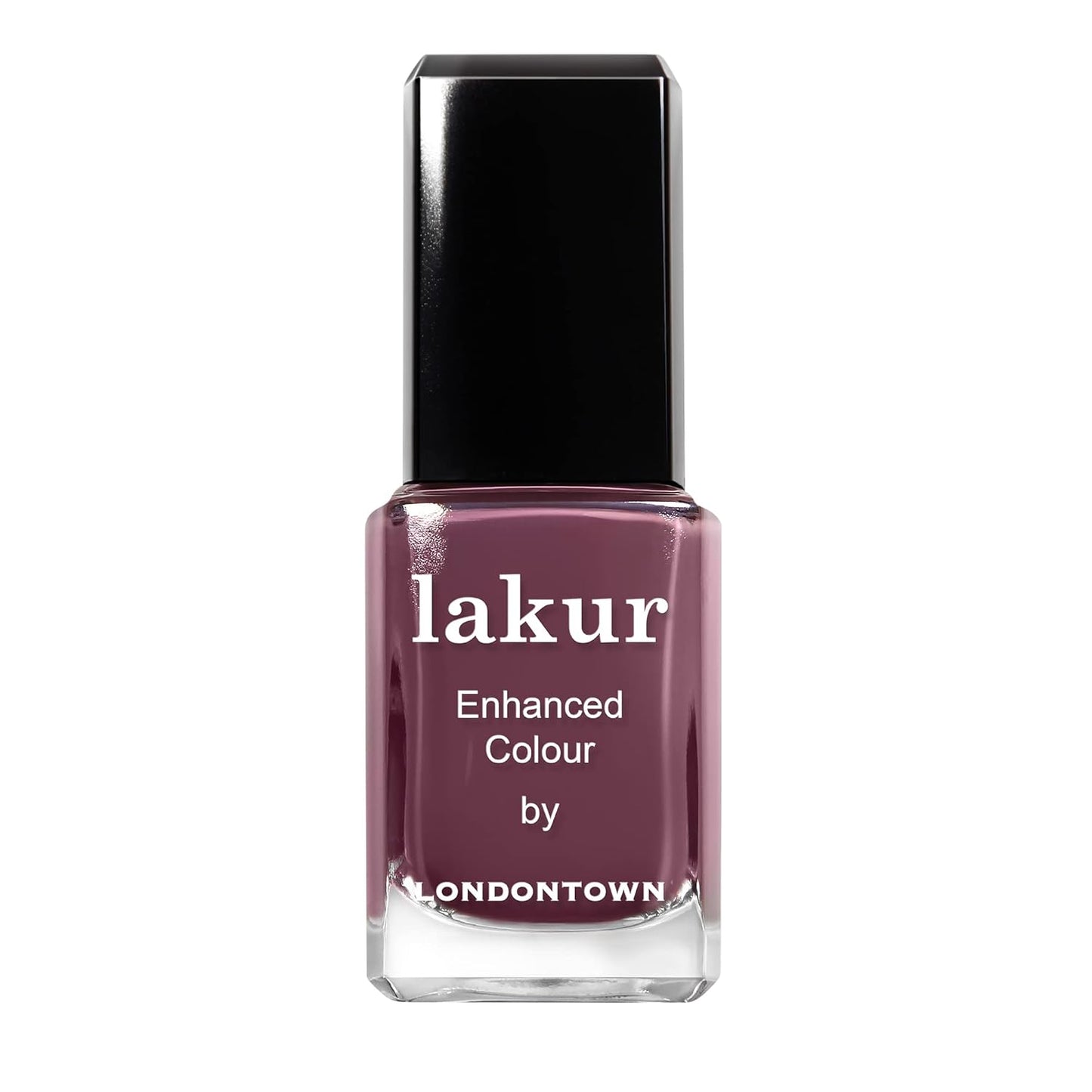 LONDONTOWN lakur Nail Polish - Chip-Resistant, Non-Toxic, Conditions & Hydrates Nails | Glossy Mauve Plum, Save the Queen, .40 fl oz