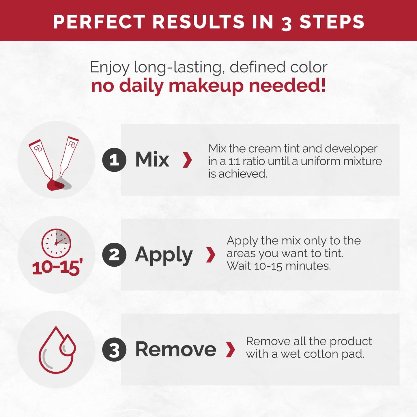 RB RENATA BEAUTY Tint Kit – Cream Hair Dye Kit with Developer and Application Brush for Spot Coloring - Covers Gray Hairs, Smudge-Proof, Long-Lasting Up to 4 Weeks, 20 Applications [Light Brown]