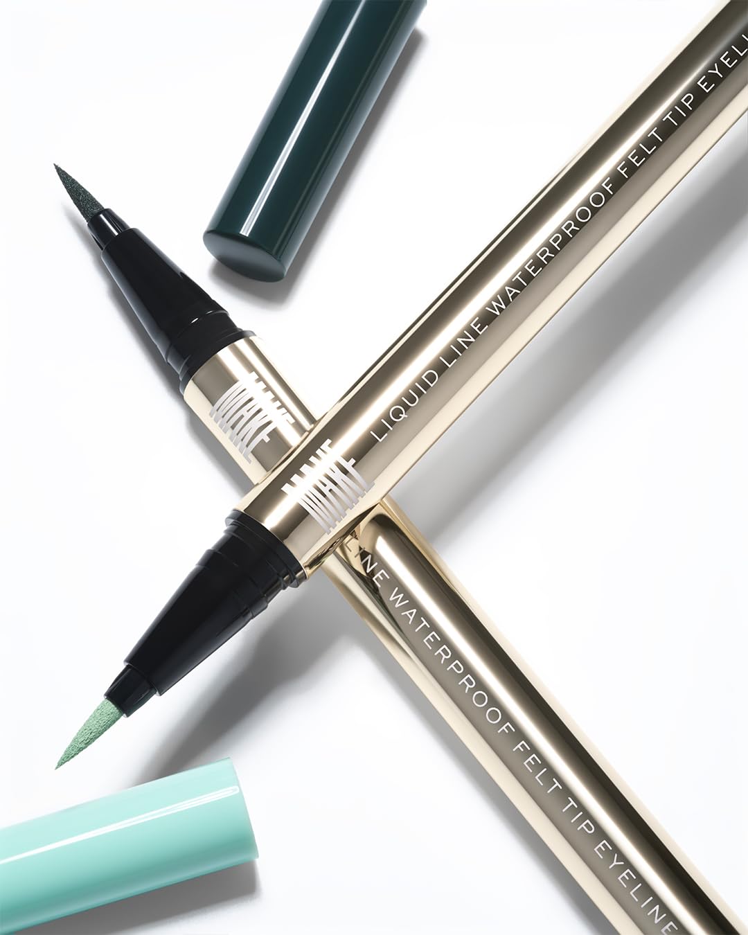 MAKE Beauty Liquid Line Waterproof Liquid Eyeliner Pen. Smudge-Proof Felt Tip for Precise Application of Lines, Wings, and Graphics. Long Lasting Eye Liner - Shade, Carbon Matter