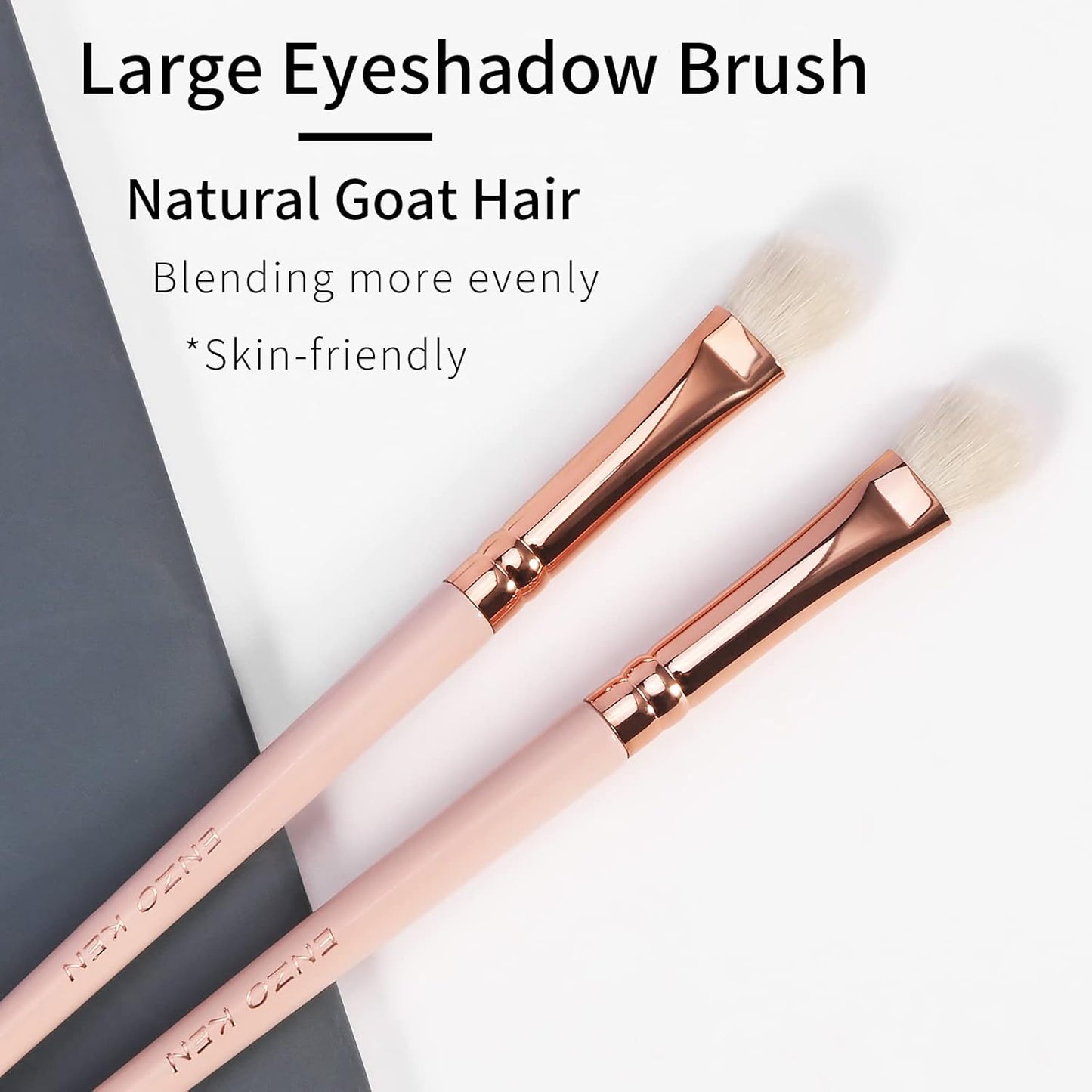 Natural Goat Hair Eyeshadow Brush, Large Smudge Eye Shadow Brush, Shader Eye Shadow Brushes, Single Natural Hair Makeup Brush, Single Eyeshadow Blending Brush.