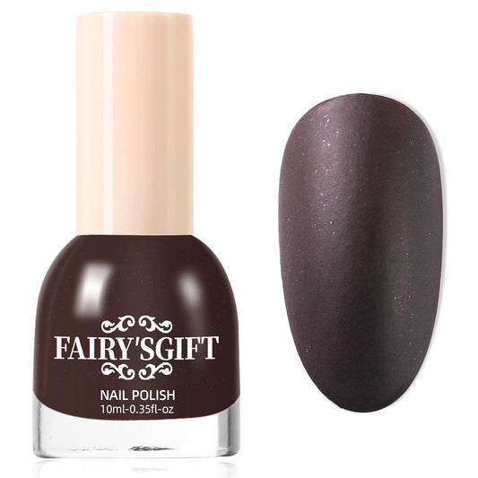 Major Dijit Matte Nail Polish Air Dry Nail Art Varnish (Deep Brown, 10 ML)