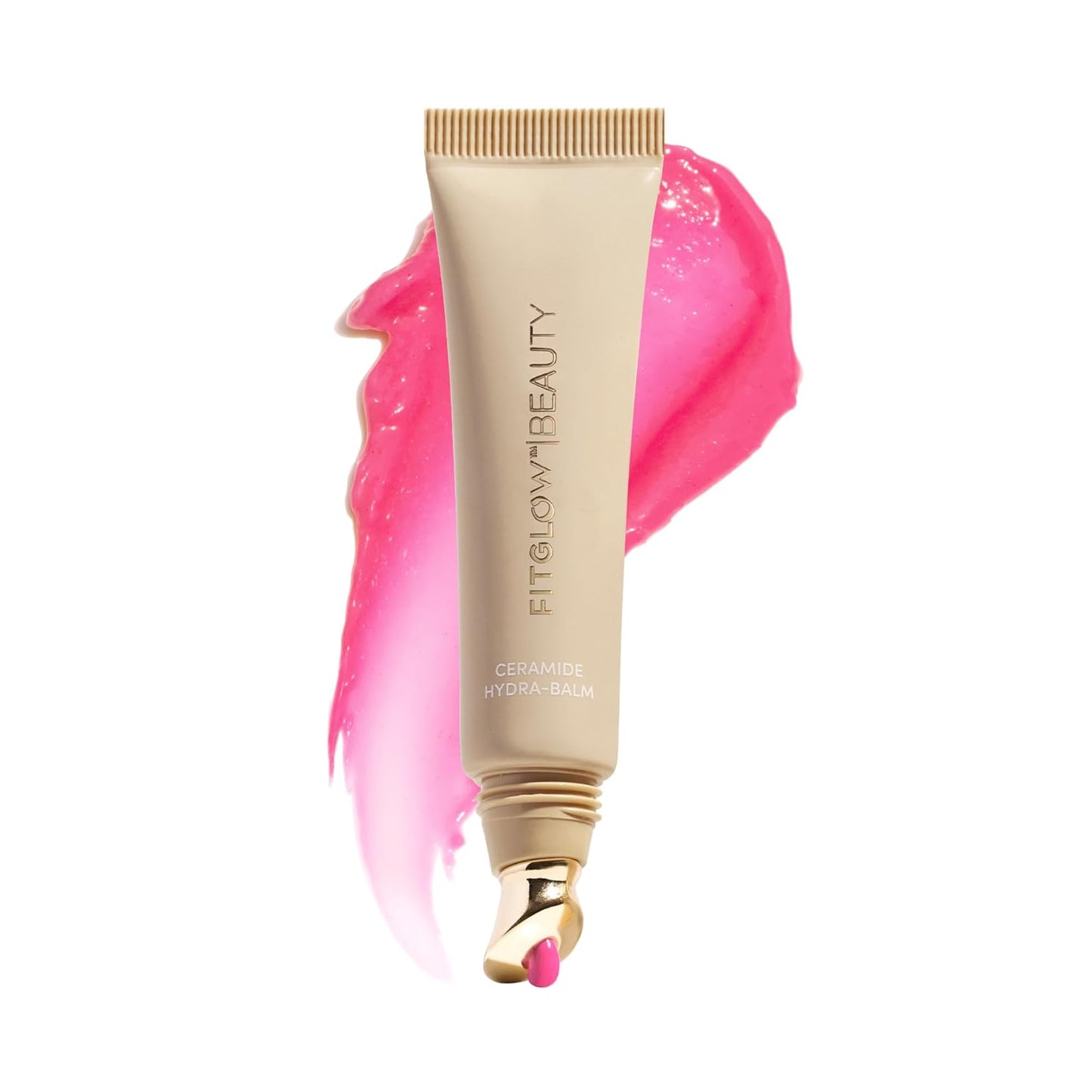 Fitglow Beauty Ceramide Hydra-Balm Lip Gloss | Hydrating Lip Serum with Peptides & Glutathione | Plumping & Anti-Aging Lip Skincare | Dry & Chapped Lip Repair | Vegan & Cruelty-Free | 12g - Liv
