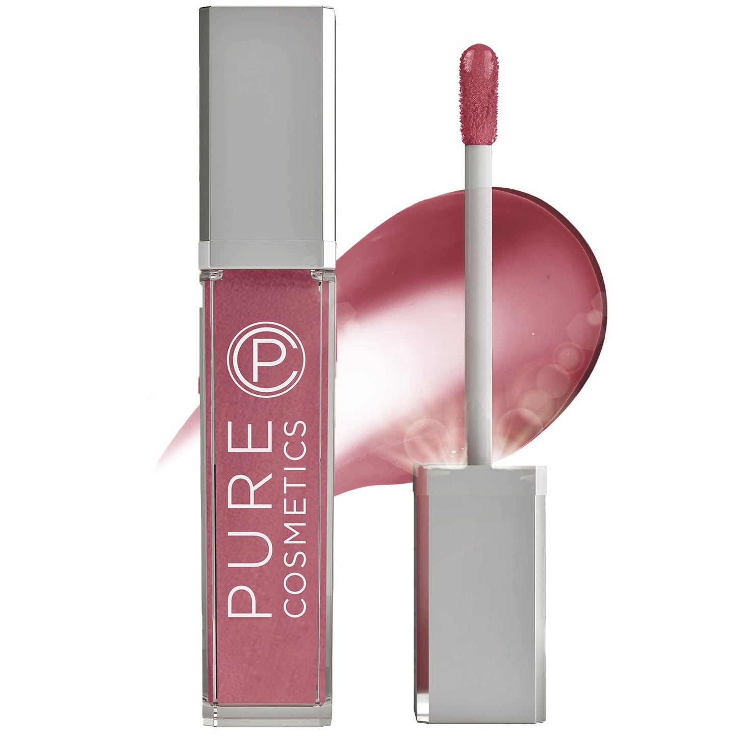 Pure Cosmetics Pure Illumination Lip Gloss - LED-lit Applicator w/Side Mirror - Non-Sticky, Moisturizing & Hydrating Lip Glosses - Soothes & Protects Dry Chapped Lips (On Pointe)