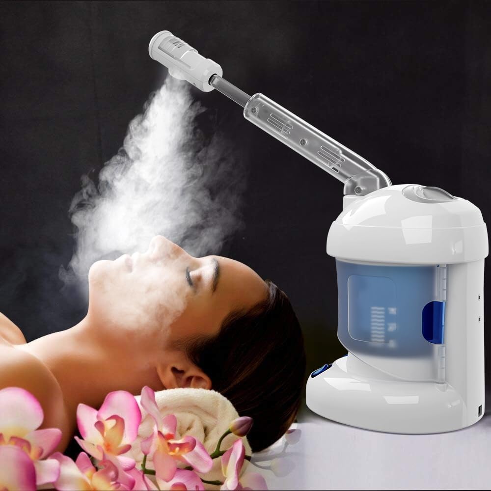 Kingsteam Facial Steamer - Ozone Steamer with Extendable Arm - Professional Nano Ionic Facial Steamer for Deep Cleaning - Portable for Personal Care Use at Home or Salon