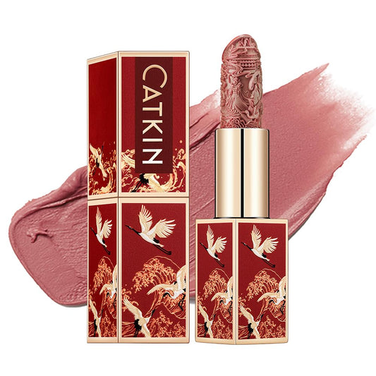 Catkin Semi-Matte Lipstick Hydrating High Impact Color Infused with Vitamin E and Avocado Oil Smooth Soft Texture Long Lasting Matte Finish 155
