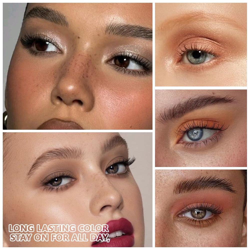 Nude Brown Maroon Bronze Eyeshadow Palette,Natural Neutral Soft Small Cream Eyeshadow Palette,Eye Shadow Palette Long Lasting Naturing-Looking Make Up Pallets for Women,Vegan