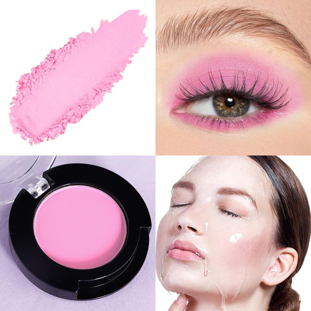 Monochrome Pressed Matte Eyeshadow Palette, Matte Pink Pressed Eyeshadow Waterproof Neutral Powder For Old Women, Mini Eyeshadow, Sombras Para Ojos, Talc, Paraben & Cruelty Free