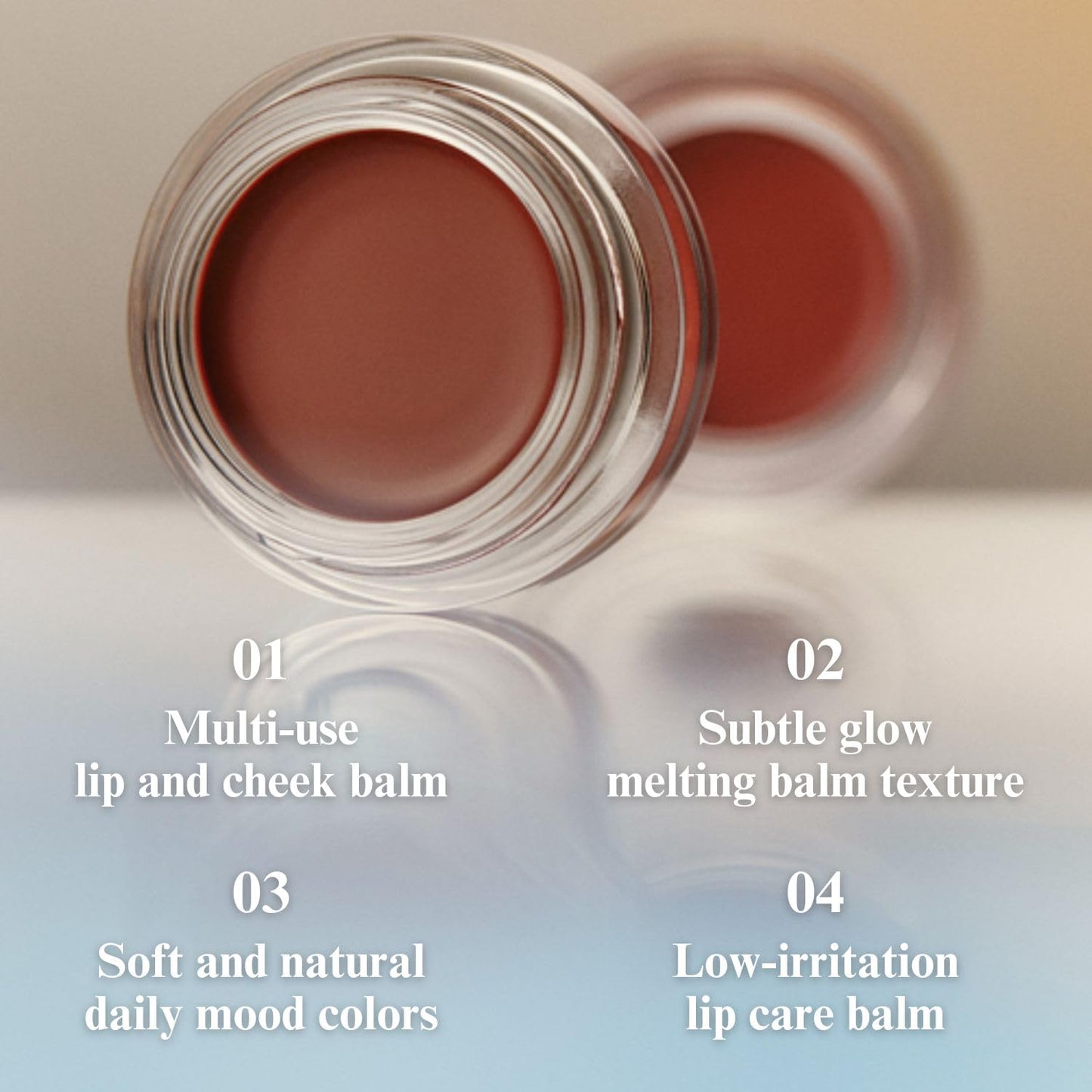 EGLIPS Lip & Cheek Glow Balm - Multi-Use Tinted Melting Balm Blush for Lips & Cheeks Builable and Blendable Texture (02 HIGHER, 0.18 oz)
