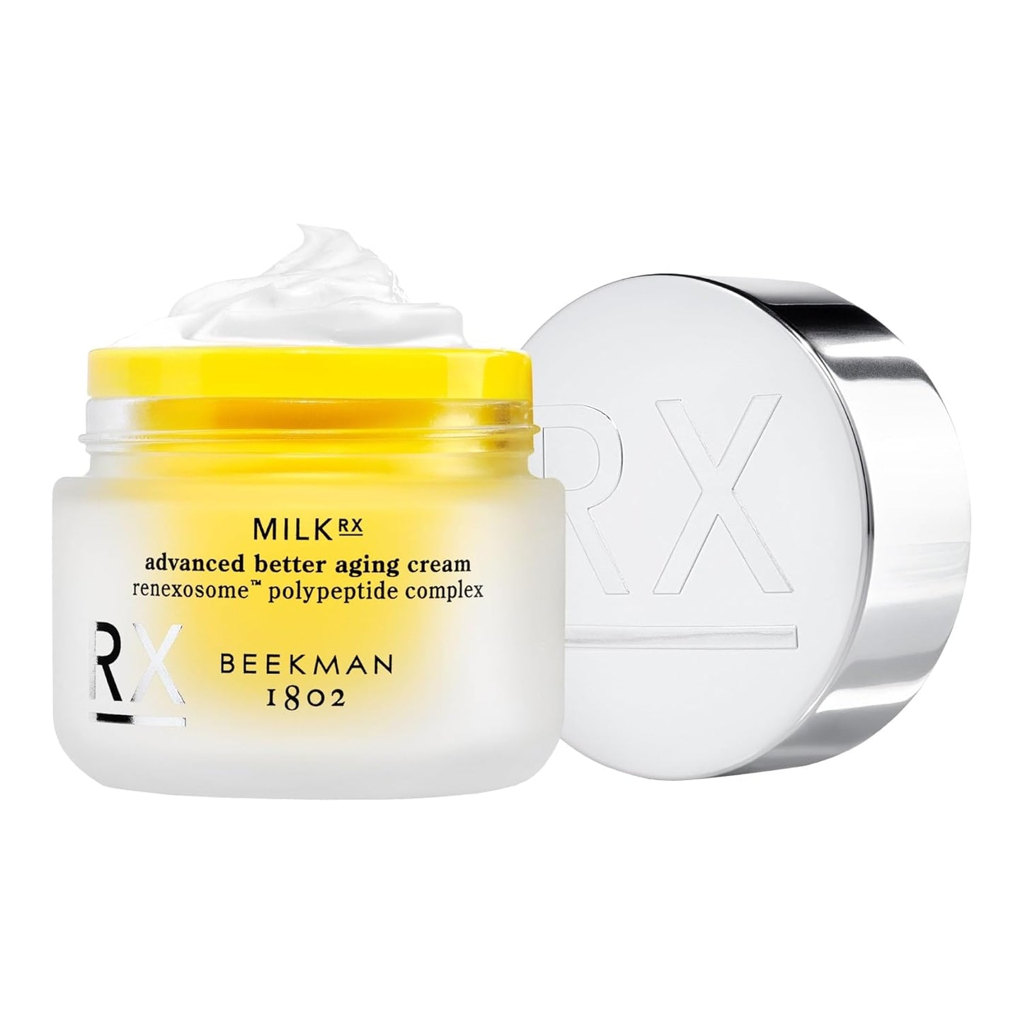 Beekman 1802 Milk RX Advanced Better Aging Face Cream - Goat Milk Protein Exosomes & Polypeptide Facial Moisturizer - Doctor Formulated for Collagen Boosting & Skin Firming - Fragrance Free