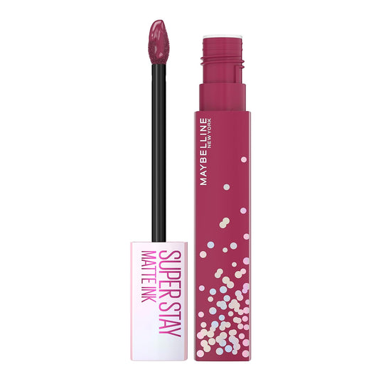 Maybelline New York Super Stay Matte Ink Liquid Lipstick, Transfer Proof, Long Lasting, Limited Edition Birthday Cake Scented Shades, Party Goer, 0.17 Fl Oz