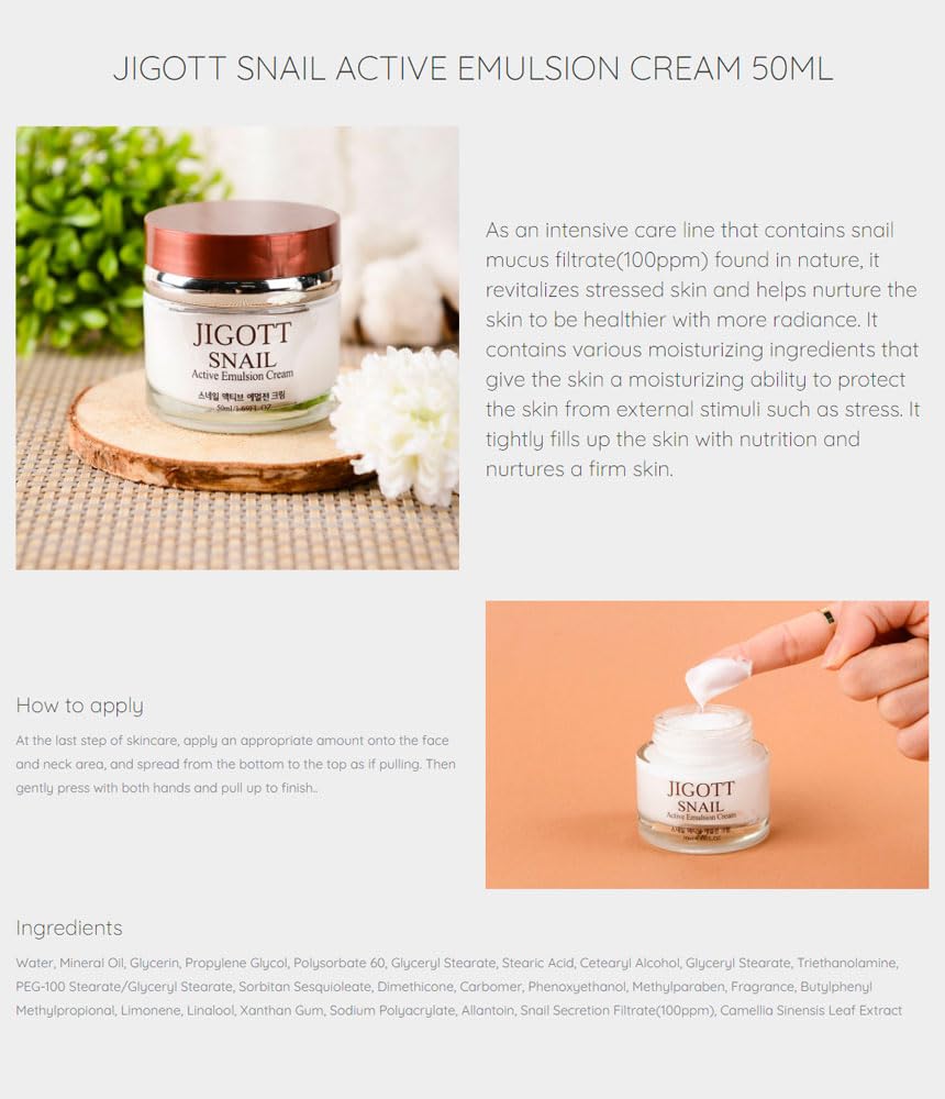 Snail Essence Moisture Skin Care 3Set, K Beauty Snail Cream, Moisturizer, Toner, Anti-Aging Hydration