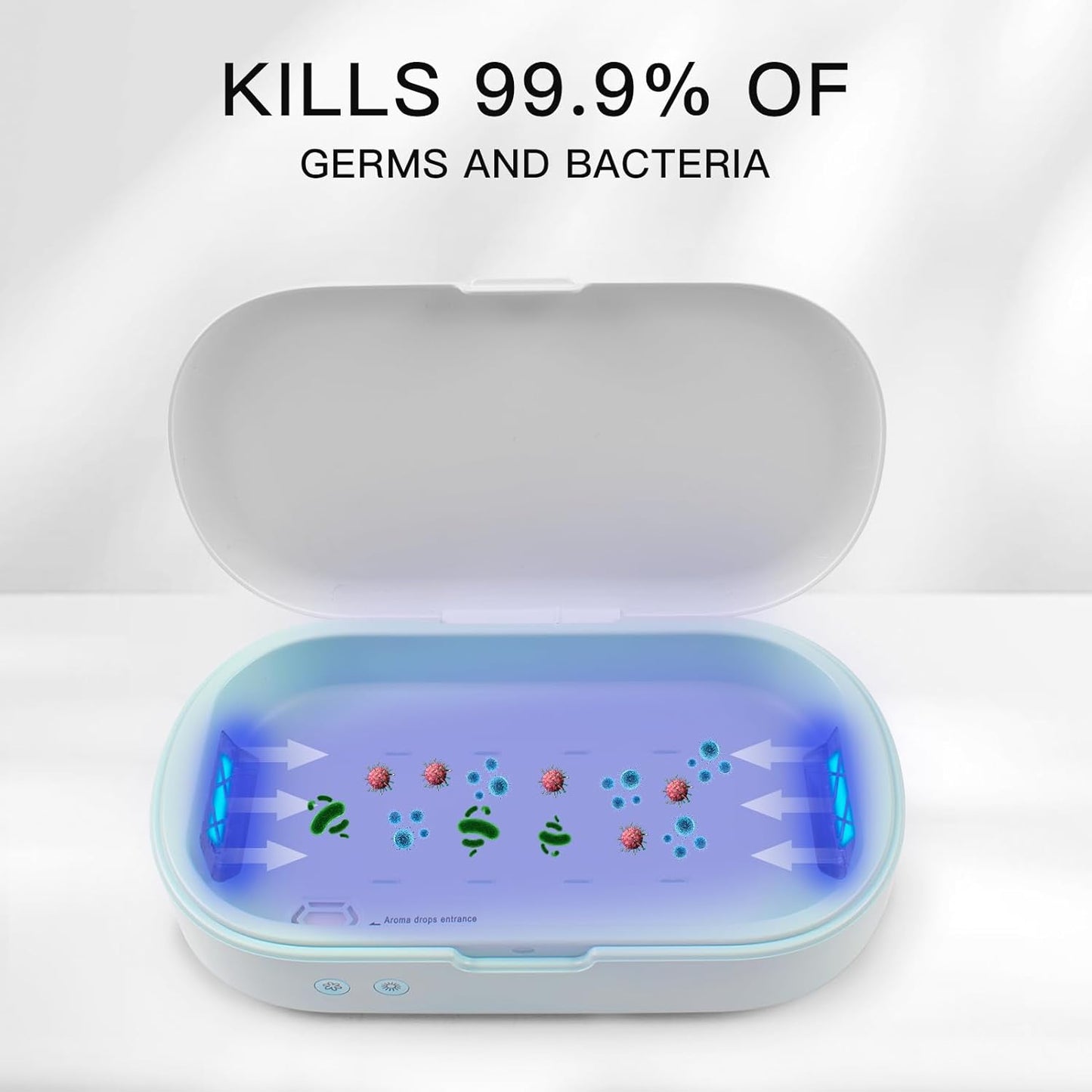 UV Light Box UVC for Phone Ultraviolet for Toothbrush Jewelry Glasses Nail Tools Keys Aroma Case