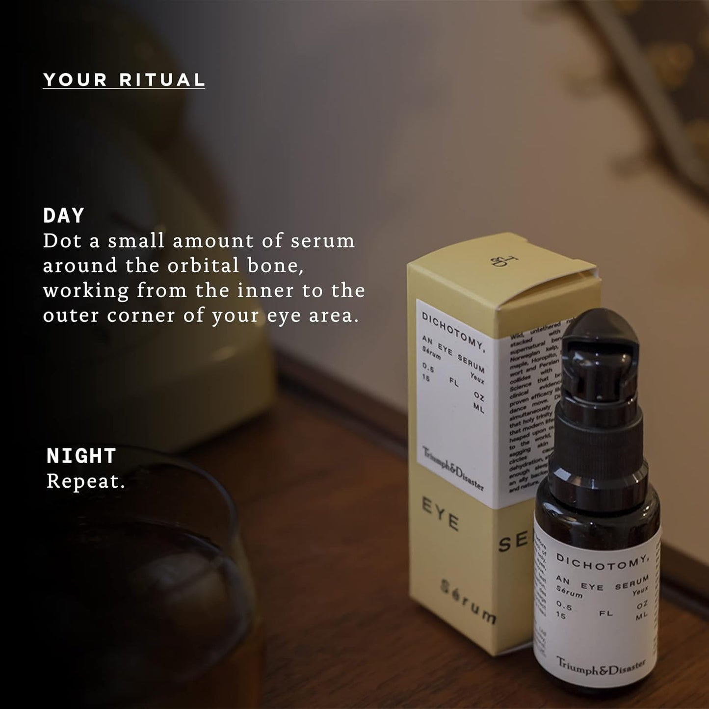 Triumph & Disaster | Dichotomy Eye Serum | Anti-Aging, Targeting Dark Circles, Crows Feet & Puffiness for Men - 0.5 fl oz