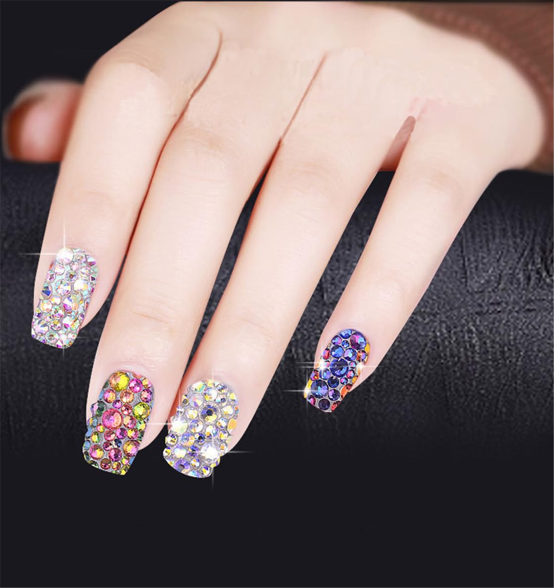 500 Pieces SS30 6mm Flatback Rhinestones Clear Glass Round Gems Crystals for Nail Art DIY Crafts Clothes Shoes Bags （Grape Purple）