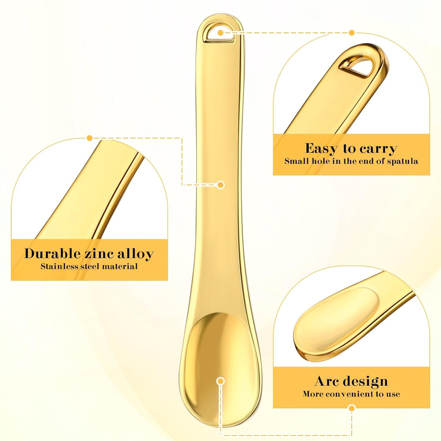 Prasacco 3 Pcs Skincare Spatula Metal Makeup Spatula Mini Cosmetic Spatula Small Scoops Facial Applicator Tool Beauty Spatula For Face Mask Eye Cream Lotions Moisturizers