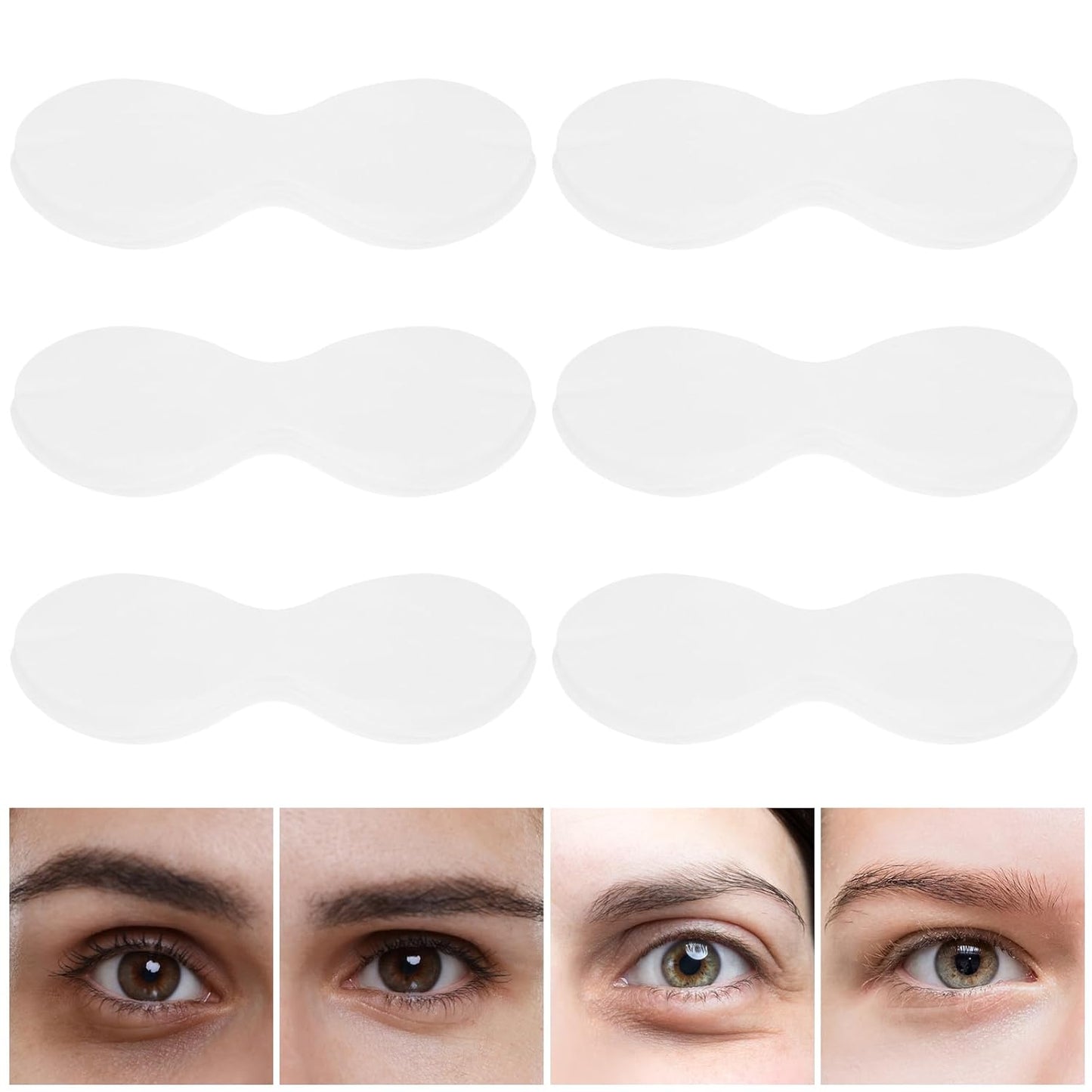 100Pcs Disposable Non Woven Eye Care, Clear Eye Mask Paper Lightweight Eye Covers for Facials Cotton Skincare Spa Paper Eye Nose Face Pads for Skincare Wrap Moisture Retention