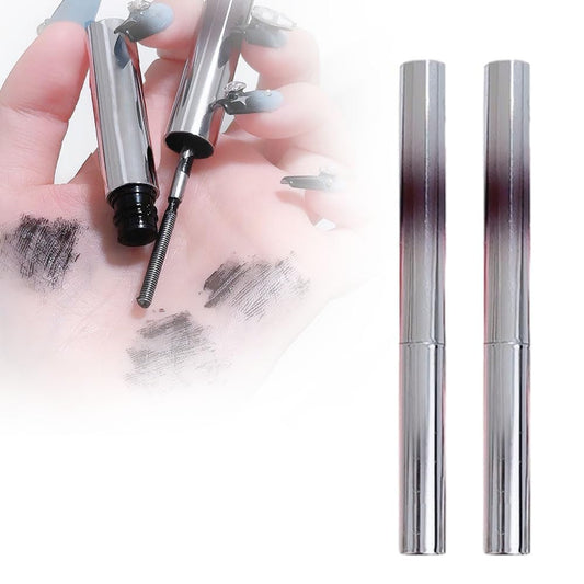 Iron Wand Mascara, 2025 New Metal Wand Mascara Volume and Length Waterproof, Long-Lasting 3D Curling Eyelash Lash Extensions Iron Mascaras (Black+Brown)