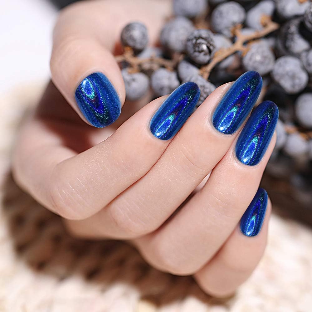 Artdone 36 Jars Chrome Nail Powder Nail Art Fimo Decoration Metallic Mirror Effect Holographic Aurora Chameleon Pigment Powder 1g/Jar Pearl for Resin Craft & Nail Art