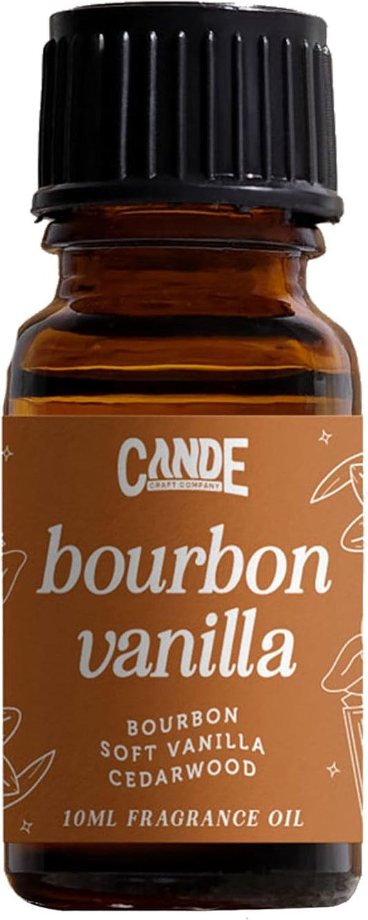 CANDECraftCo Premium Fragrance Oil – Diffuser Oils Fragrances Scented for Home, Candle Soap Making Supplies, Aromatherapy Blends for House (0.34 Fl Oz) (1-Pack, Bourbon Vanilla)