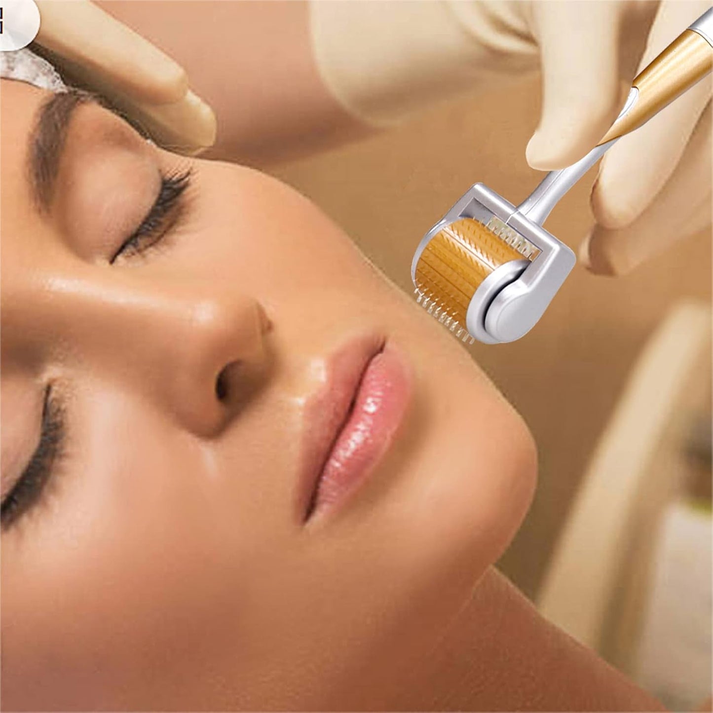 Derma Roller Real Needle, 192 Titanium Microneedle Roller Face Body for Home Use - includes Storage Case