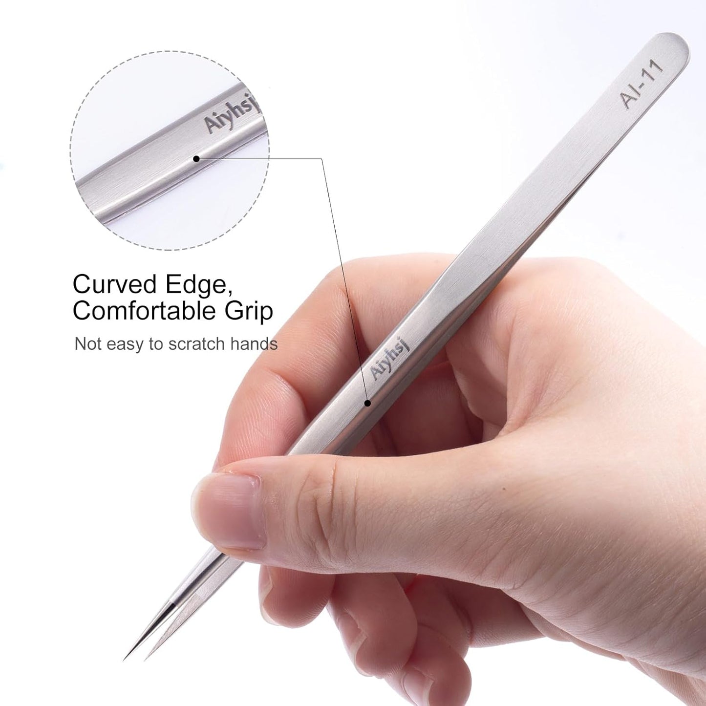 Precision Tweezer, Upgraded Professional Pointed, High-end Stainless Steel Tweezers for Craft, Electronics, Soldering, Model, Laboratory Work, Jewelry-Making