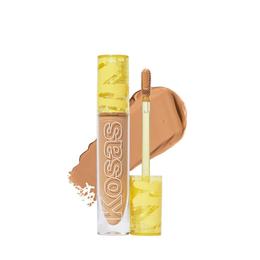Kosas Revealer Concealer - Medium Coverage Makeup with Hyaluronic Acid, Conceals Dark Circles Under Eyes, Dark Spots and Blemishes + Brightens, Hydrates, Long-Lasting & Vegan, (Tone 7.3 N)