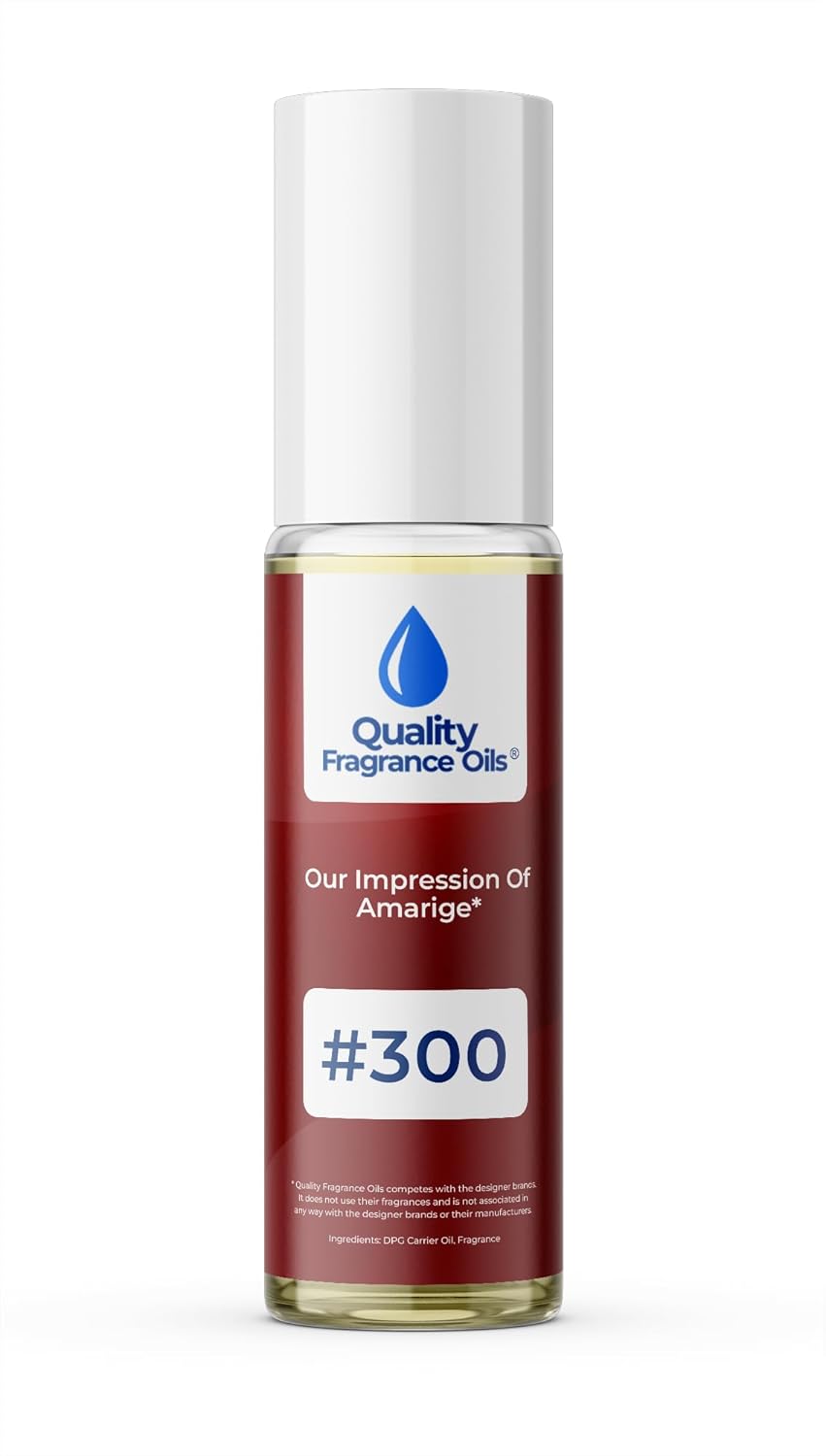 Quality Fragrance Oils' Amarige for Women Impression #300 | Long-Lasting Perfume Oil, Alcohol-Free, Strong Scent, 10ml Roll-On | Affordable Alternative to Designer Fragrances
