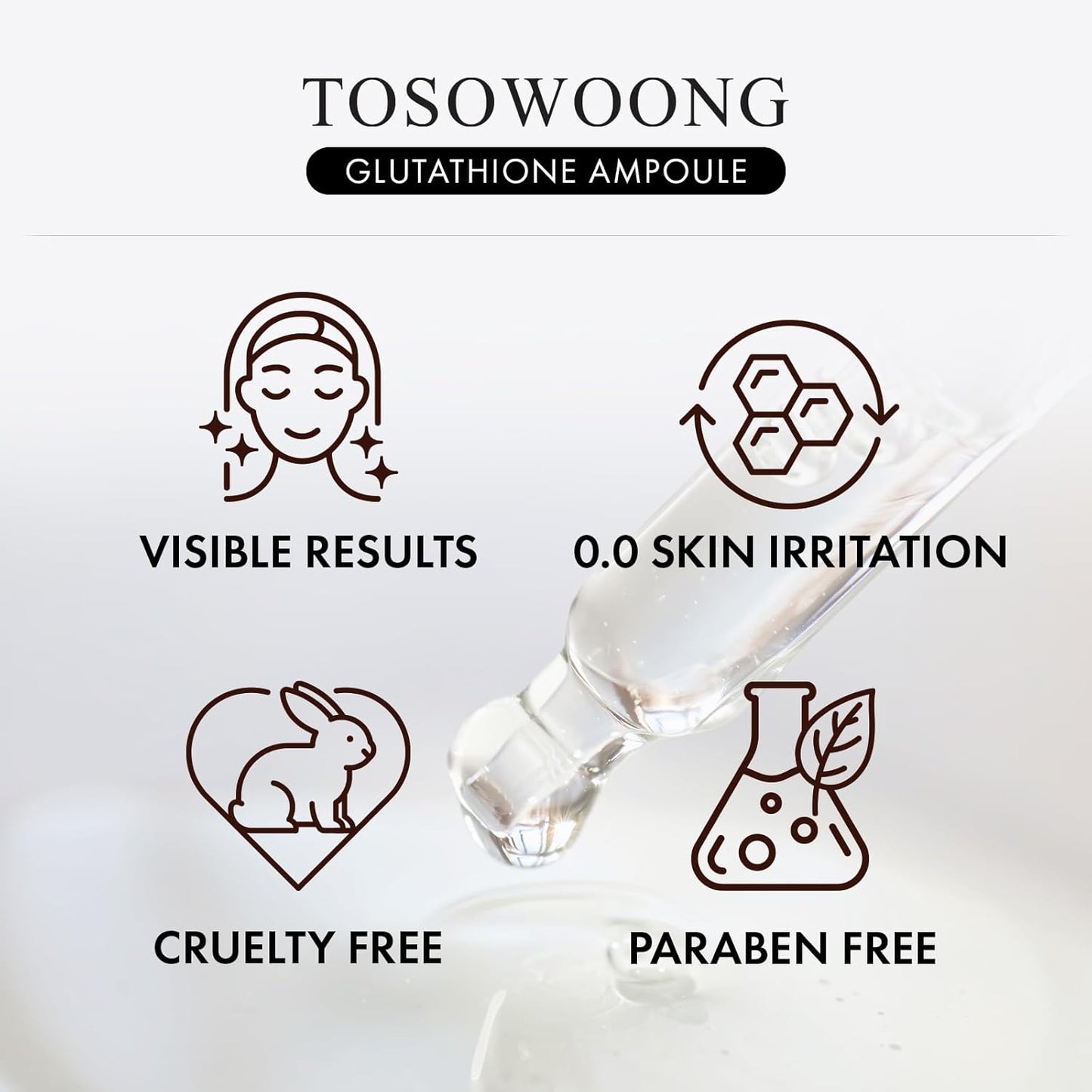 Glutathione Serum with 20,000ppm Glutathione, Niacinamide and hyaluronic acid, Dark Spot, Improve skin elasticity, Revitalize complexion, Korean Skincare, 2.02 fl. oz.