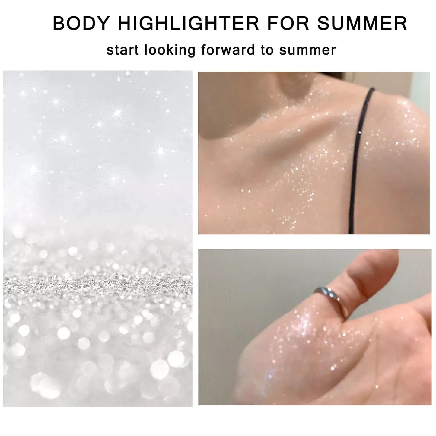 Highlight Glitter Powder Ball,White Shimmer Highlighter Makeup Powder Puff,Comfortable and Cute Plush Long-Lasting Body Shine for Various Occasions