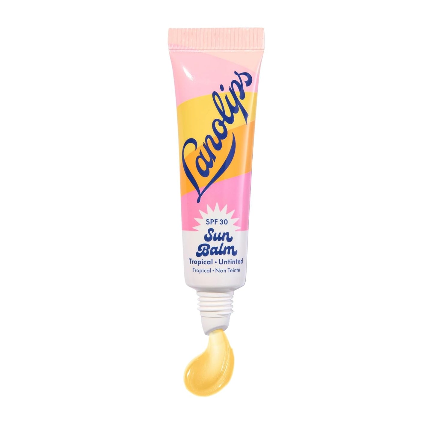 Lanolips Sun Balm Tropical SPF 30 Lip Balm - Hydrating Lanolin Lip Moisturizer with Pineapple Scent - Beach Essentials & Sun Care with Broad Spectrum UVA/UVB Protection - Untinted (0.44 oz)