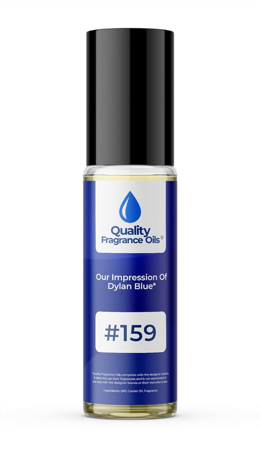 Quality Fragrance Oils' Dylan Blue for Men Impression #159 | Long-Lasting Perfume Oil, Alcohol-Free, Strong Scent, 10ml Roll-On | Affordable Alternative to Designer Fragrances