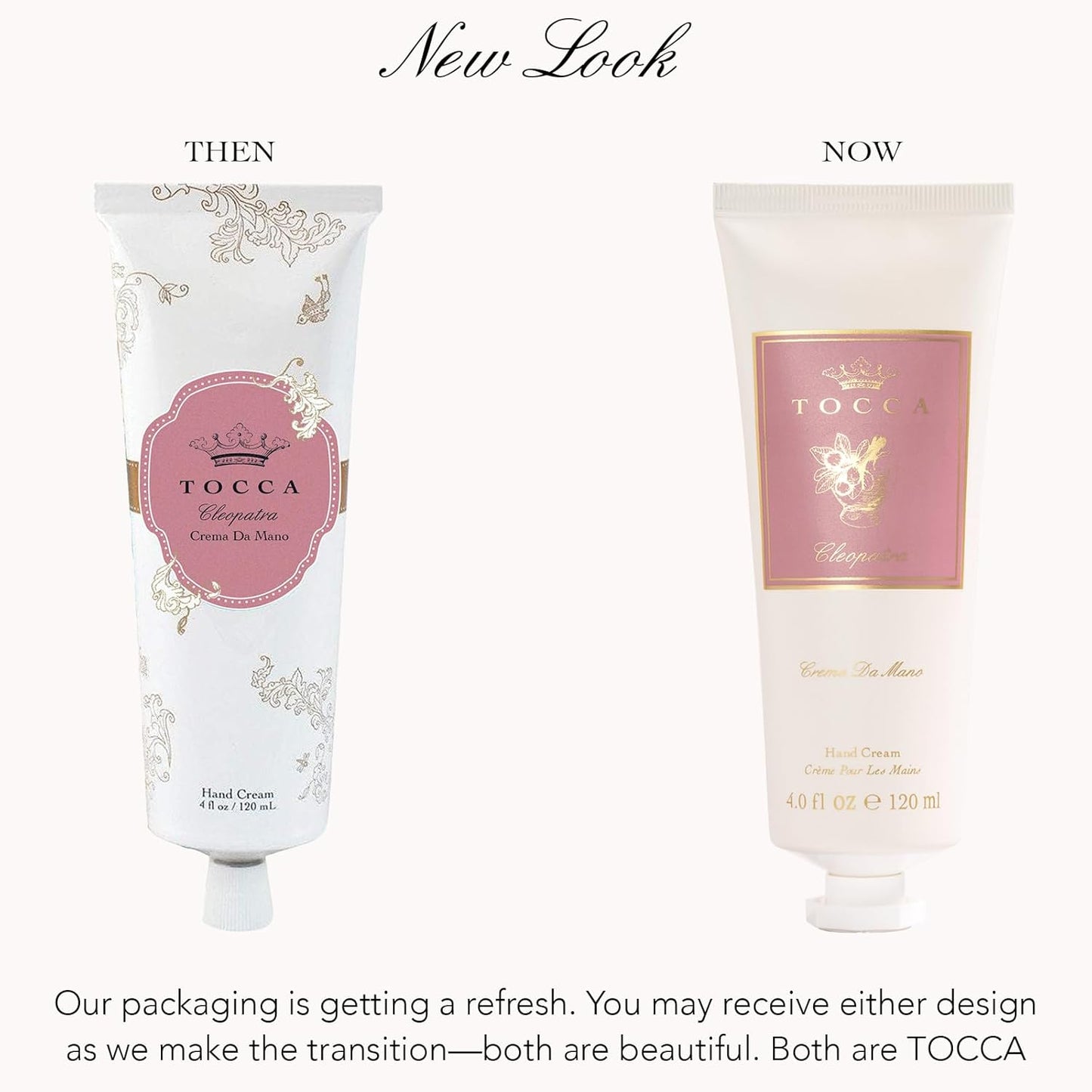 Tocca Crema de Mano, Cleopatra Hand Cream, 4 oz - Grapefruit, Jasmine, Vanilla Musk - Moisturizing, Quick Absorbing