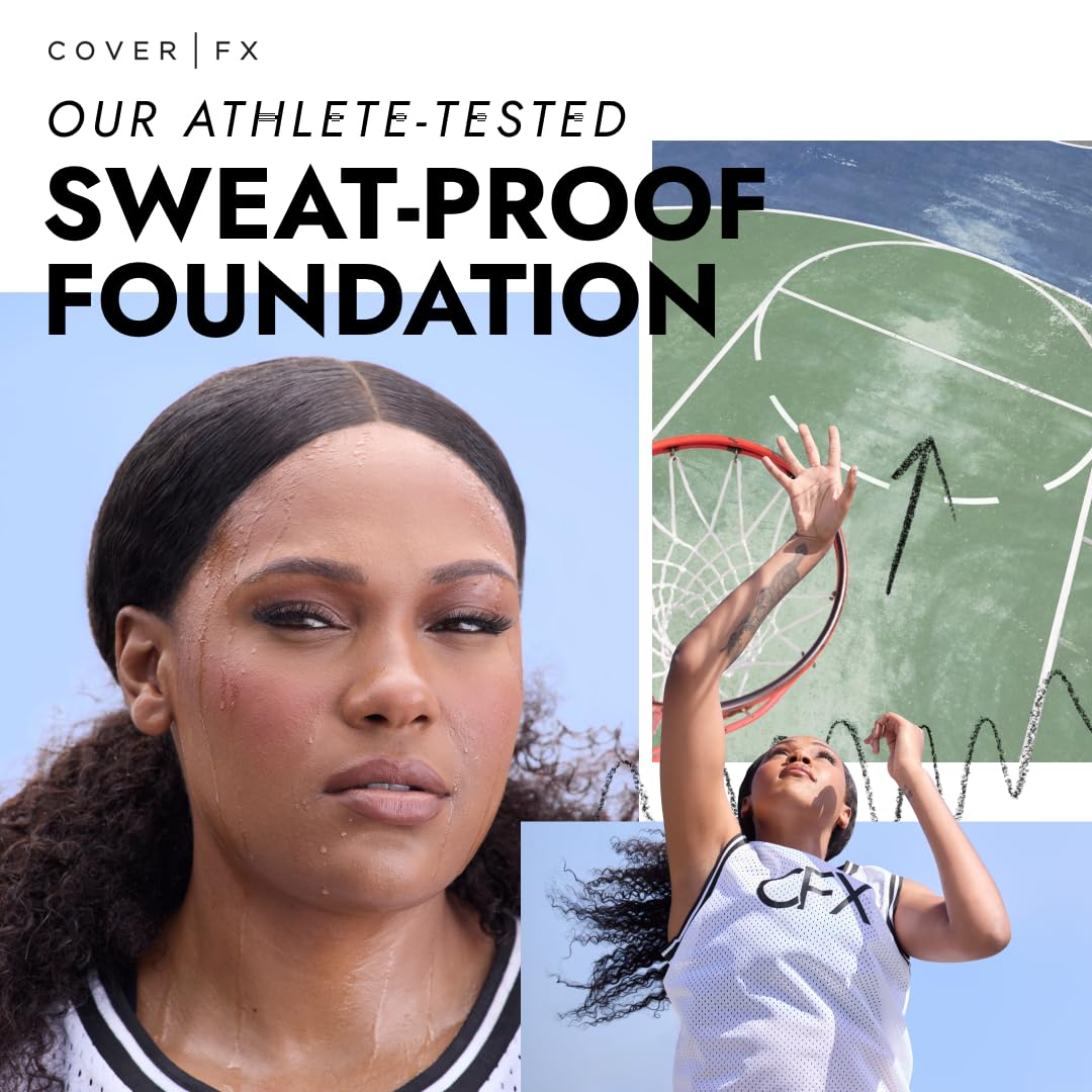 COVER FX Total Cover Cream Foundation - Shade F2 - Buildable Coverage - Natural Finish - Oil-Free - Sweat-Proof