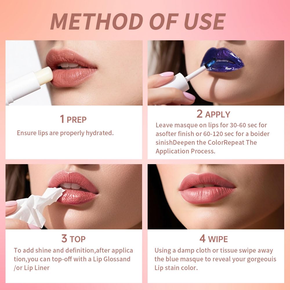 Lip Stain Peel Off – Long Lasting Waterproof Lip Tint, Smudge Proof Transfer Resistant Lip Stains Tattoo,High Pigment Matte Lip Color, Kiss Proof Peel Off Lip Stain Masque,All-Day Stay Lip Makeup 09#