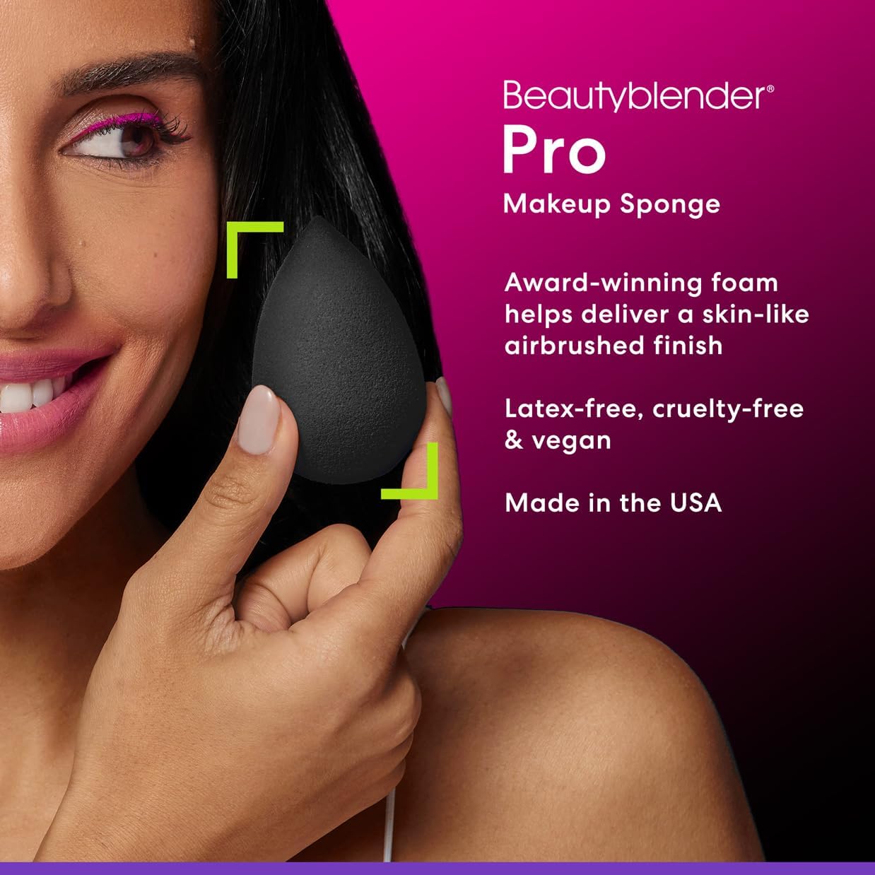 Beautyblender® | Pro Blender Makeup Sponge | Blend Liquid Foundations, Powders and Creams | Streak Free Application | Vegan, Cruelty Free | Made in USA