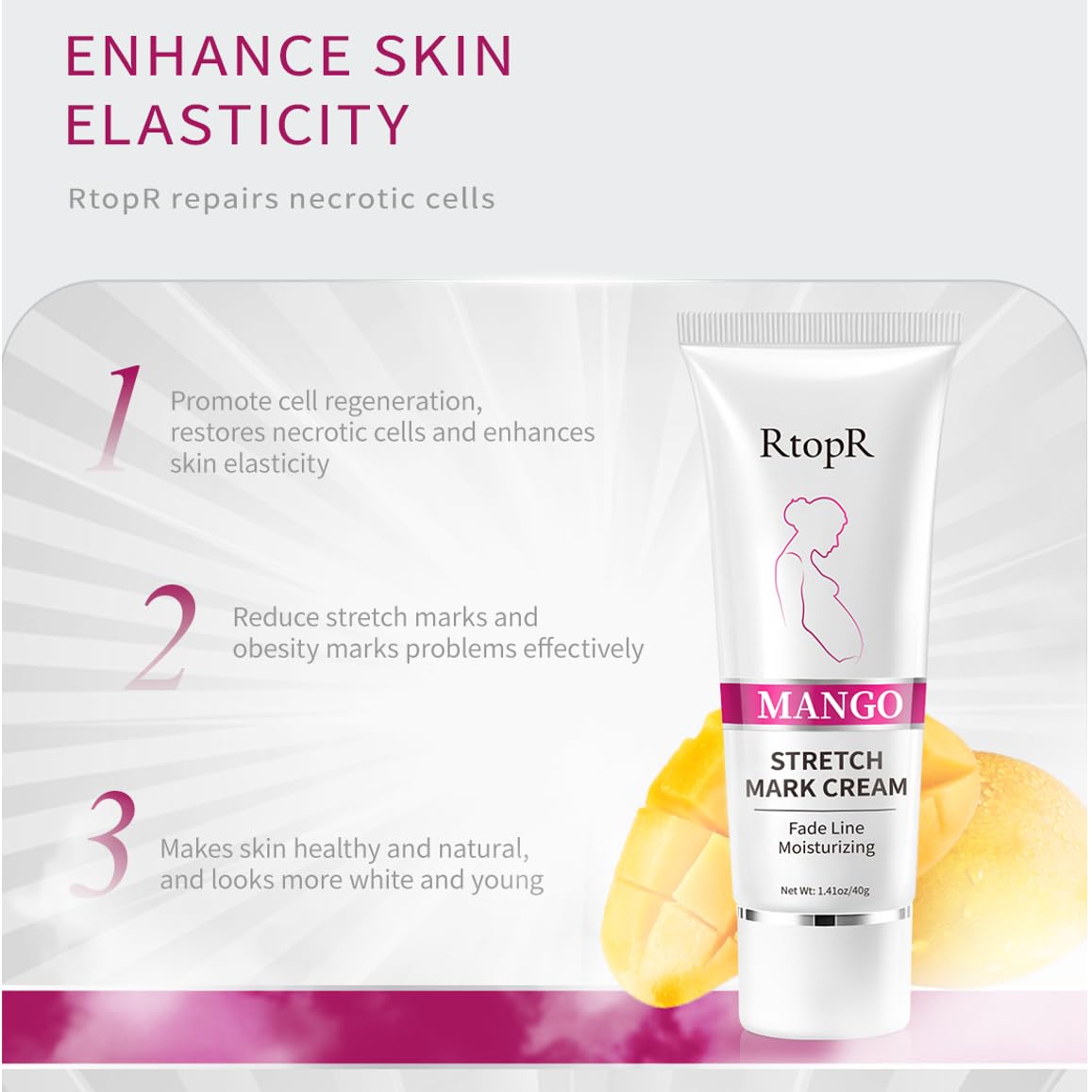 Stretch Mark Removal Cream, Obesity Stretch Mark Moisturizer, Postpartum Repair Stretch Mark Cream, Abdominal Stretch Mark Cream, Remove Marks (2 PCS)