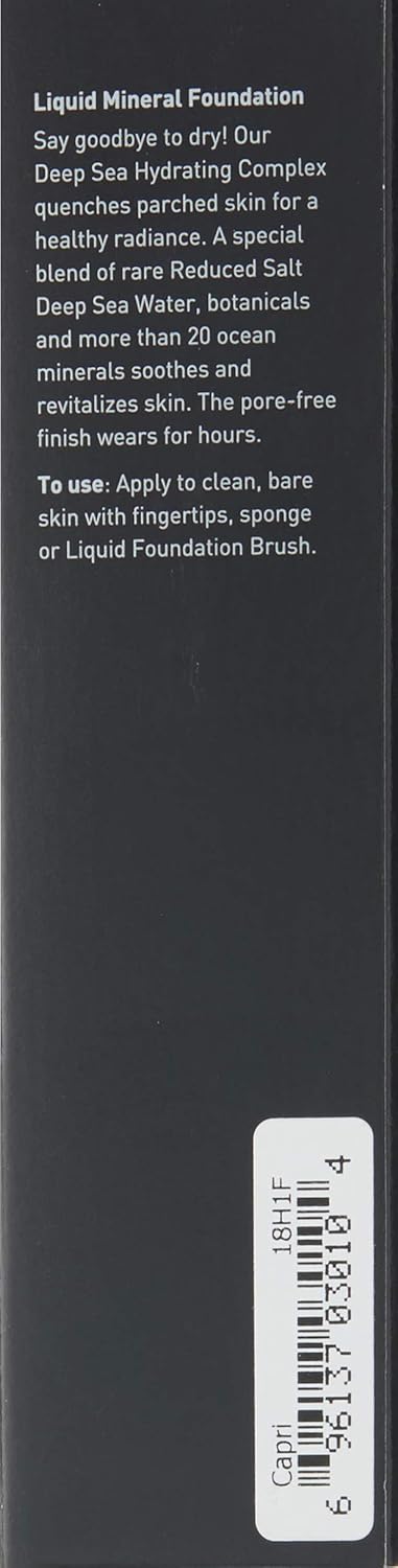 Youngblood Clean Luxury Cosmetics Liquid Mineral Foundation, Capri | Dewy Mineral Lightweight Full Coverage Makeup for Dry Skin Poreless Flawless Tinted Glow | Vegan, Cruelty Free, Gluten-Free